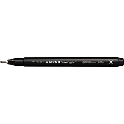 Tombow Fineliner MONO drawing pen, schwarz, Strichstrke 08