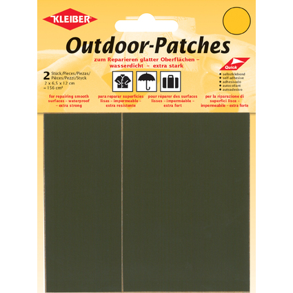 KLEIBER Outdoor-Patches, selbstklebend, 65 x 120 mm, oliv