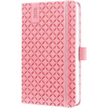 sigel Taschenkalender Jolie Flair 2026, Kunstleder, A6, rosa