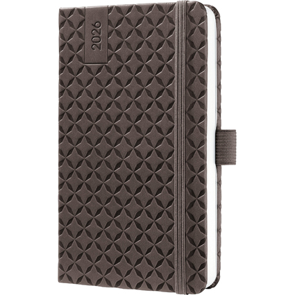 sigel Taschenkalender Jolie Flair 2026, Kunstleder, A6,braun