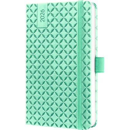 sigel Taschenkalender Jolie Flair 2026, Kunstleder, A6, mint