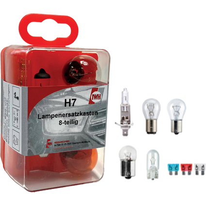 IWH KFZ-Lampenersatzkasten H7, 8-teilig