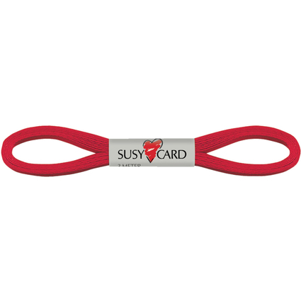SUSY CARD Geschenkband "Easy", 6 mm x 3 m, rot