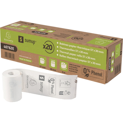 EXACOMPTA Thermorollen SumUp, 57 mm x 9 m, wei