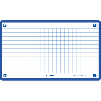 Oxford Karteikarten "Flash 2.0", 75 x 125 mm, kariert, blau