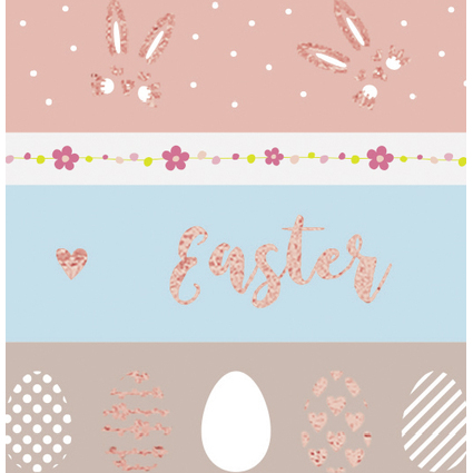 folia Deko-Klebeband Washi-Tape "HOTFOIL FRHJAHR II", 4er