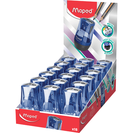 Maped Spitzdose TONIC METAL, blau/schwarz, 18er Display