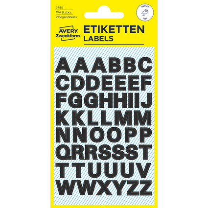 ZDesign HOME Buchstaben-Etiketten, Buchstaben A-Z, schwarz