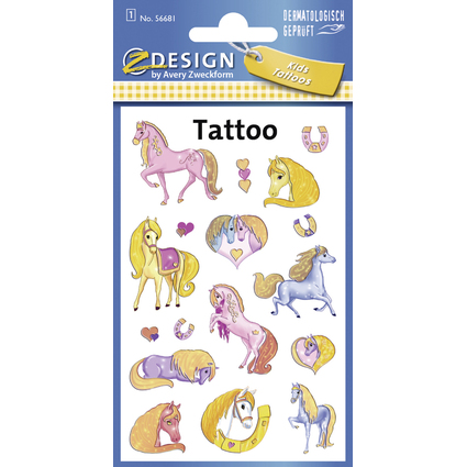 ZDesign KIDS Kinder-Tattoos "Pferde", bunt