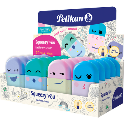 Pelikan Kunststoff-Radierer Squeezy You, im Display