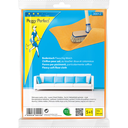 Peggy Perfect Bodentuch "Flauschig weich", 6er Pack