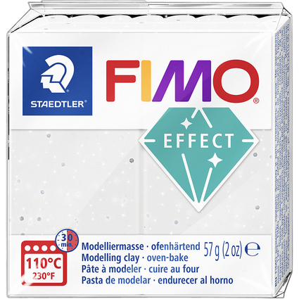 FIMO EFFECT Modelliermasse, wei-granit, 57 g