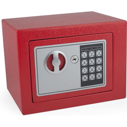 pavo Mini-Tresor, mit Elektronikschloss, rot