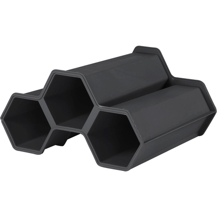 EDA Mini-Flaschenregal, fr 3 Flaschen, PP, anthrazit