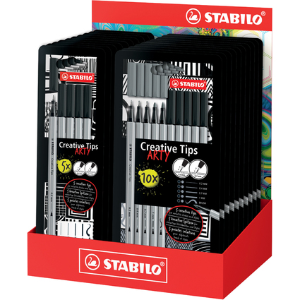 STABILO Creative Tips ARTY BLACK / SHADING, Etui-Display