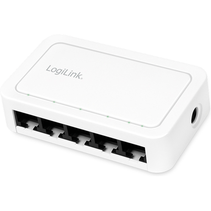 LogiLink Desktop Gigabit Ethernet Switch, 5-Port, wei