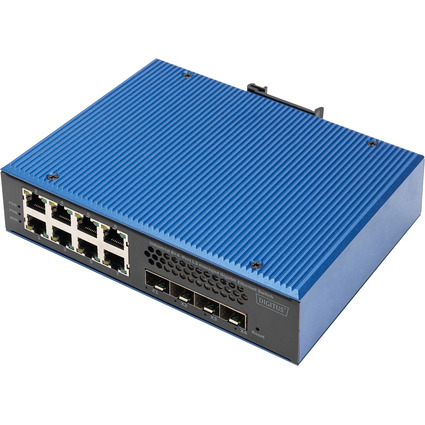 DIGITUS Industrial Gigabit Ethernet Switch, L3 managed, 8+4