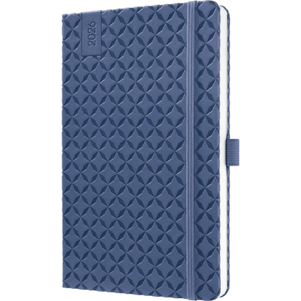 sigel Buchkalender Jolie Flair 2026, Kunstleder, A5, blau