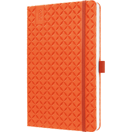 sigel Buchkalender Jolie Flair 2026, Kunstleder, A5, orange
