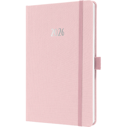 sigel Buchkalender Jolie Feel 2026, Textil, A5, rose