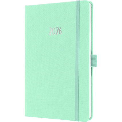 sigel Buchkalender Jolie Feel 2026, Textil, A5, mint