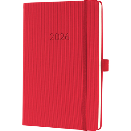 sigel Buchkalender Conceptum 2026, ca. DIN A5, rot