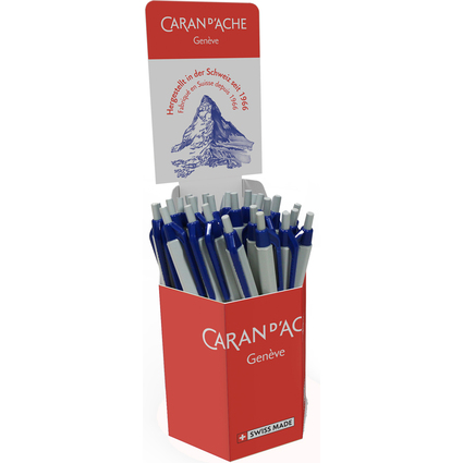 CARAN D'ACHE Druckkugelschreiber Eco, blau, 30er Display
