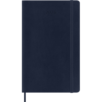MOLESKINE Buchkalender 2026, Tage, L/A5, Softcover, blau