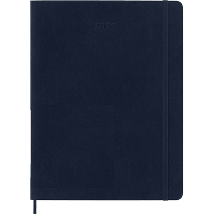 MOLESKINE Buchkalender 2026, Wochen, XL, Softcover, blau