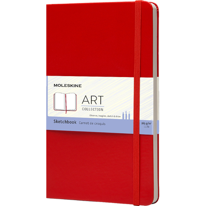 MOLESKINE Skizzenbuch, L/A5, 165g/qm, Hardcover, hellrot