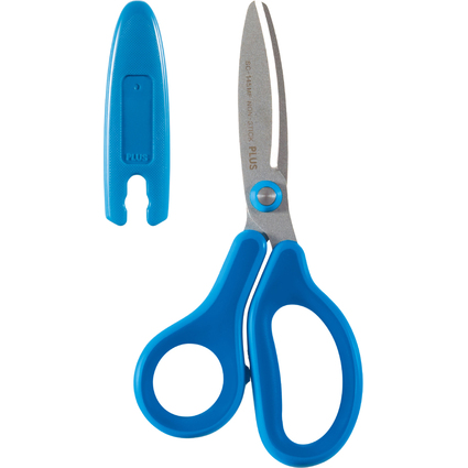 PLUS JAPAN Kinder-Bastelschere FITCUTCURVE KIDS, rund, blau
