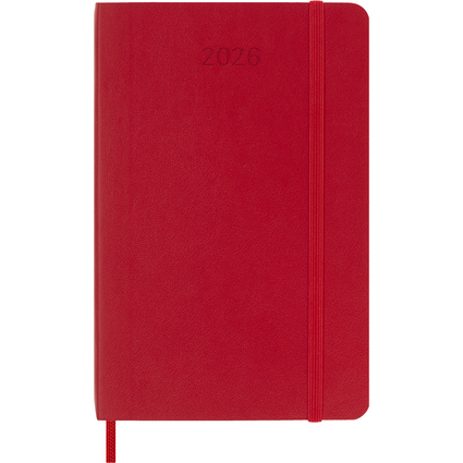 MOLESKINE Taschenkalender 2026, Wochen, P/A6, hellrot