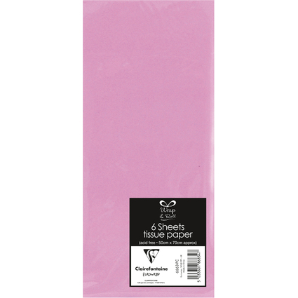 Clairefontaine Seidenpapier, (B)500 x (H)700 mm, rosa