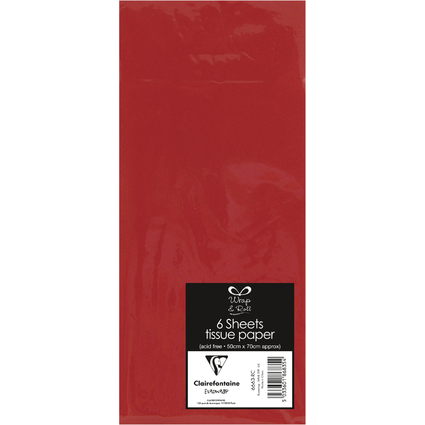 Clairefontaine Seidenpapier, (B)500 x (H)700 mm, rot