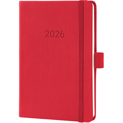 sigel Taschenkalender Conceptum 2026, ca. DIN A6, rot