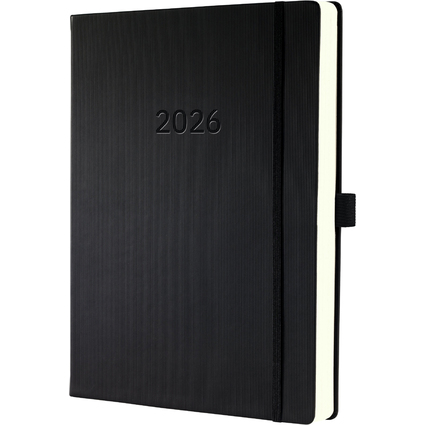 sigel Buchkalender Conceptum 2026, DIN A4+, schwarz