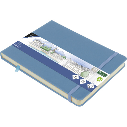 kangaro Skizzenbuch, 80 Blatt, DIN A5 quer, sky blue