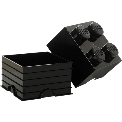 LEGO Aufbewahrungsstein STORAGE BRICK 4, 5,7 Liter, schwarz