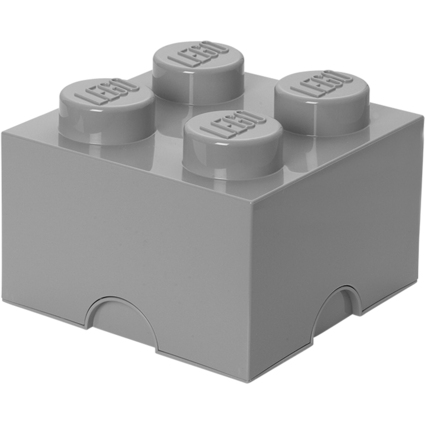 LEGO Aufbewahrungsstein STORAGE BRICK 4, 5,7 Liter, grau