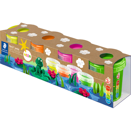 STAEDTLER Spielknete-Set Noris junior, 4 Neonfarben