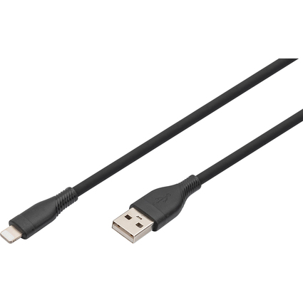 DIGITUS Silikon-Anschlusskabel, USB-A - Lightning, 0,5 m