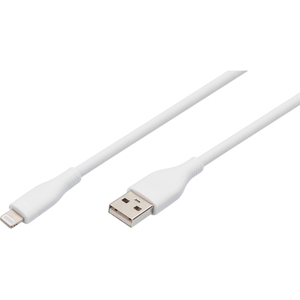 DIGITUS Silikon-Anschlusskabel, USB-A - Lightning, 0,5 m