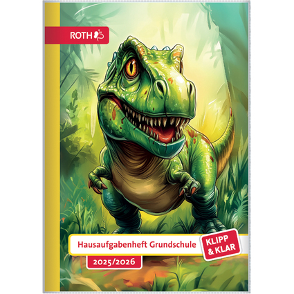 ROTH Hausaufgabenheft Klipp & Klar "T-Rex", 2025/2026
