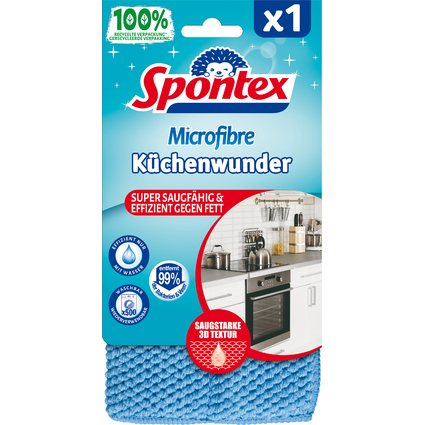 Spontex Mikrofaser-Volumenpad Kchenwunder 3D, blau