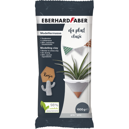 EBERHARD FABER Modelliermasse EFA Plast classic, grau