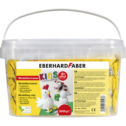 EBERHARD FABER Modelliermasse EFA Plast KIDS, wei, Eimer
