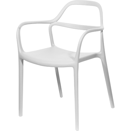 PAPERFLOW Outdoor-Besucherstuhl NOVA, 2er Set, wei