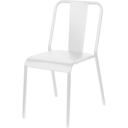 PAPERFLOW Outdoor-Besucherstuhl ARTY, 2er Set, wei