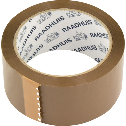 RAADHUIS Verpackungsklebeband, 48 mm x 66 m, PP, braun