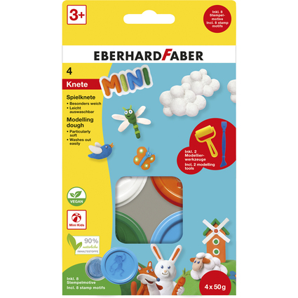 EBERHARD FABER Spielknete-Set Mini Kids, Sonderfarben